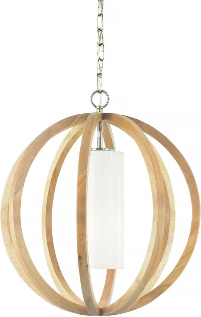 Hanglamp - Steady Lighting -  -  - E27 - L: 52.1cm - Voor Binnen - Woonkamer - Eetkamer - Wood