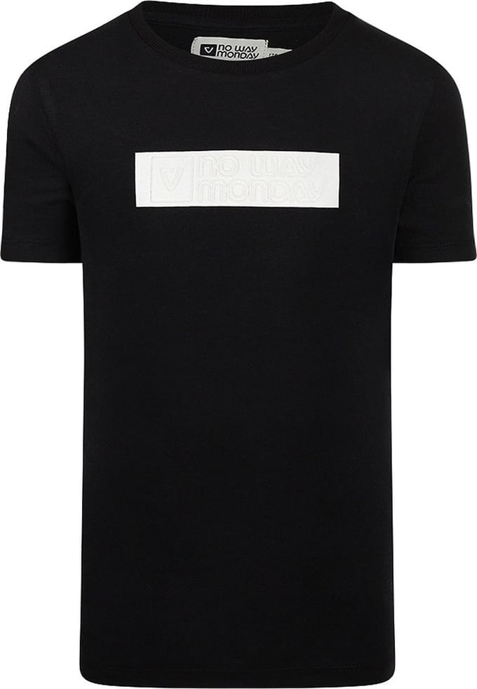 No Way Monday Jongens T-shirt - Black