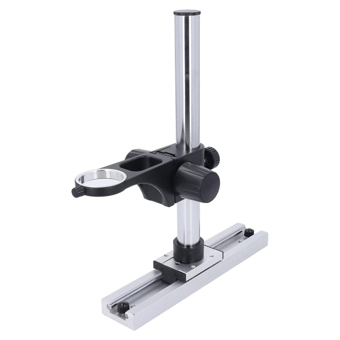 Microscoop Objectglaasje Railbaan Standaard 300mm Lange Zuil Universele Verstelbare Microscoop Standaard voor Camera black