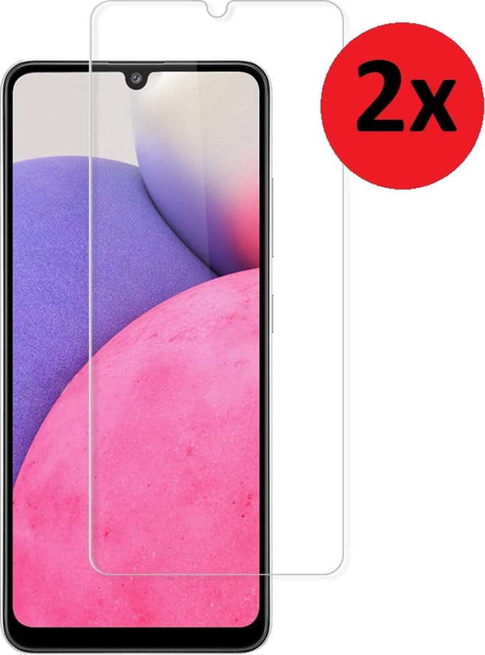 Geschikt voor Samsung Galaxy A33 Screenprotector - A33 Tempered Glass 2x