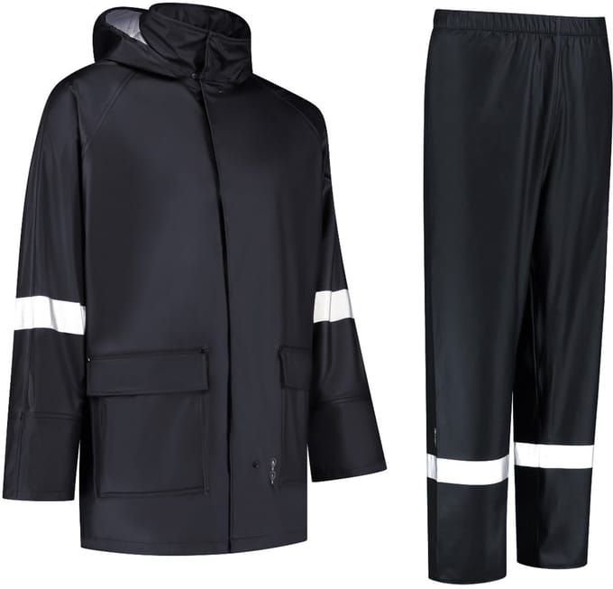Dapro PU Hydrolite Regenpak - Maat S - Marineblauw - Vlamvertragend en antistatisch