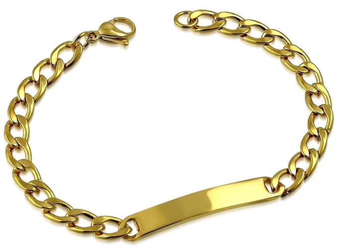Amanto Armband Delmer G - 316L Staal - Graveer - 6mm - 19cm