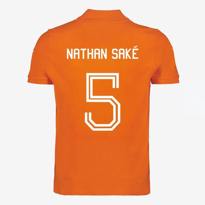 Oranje WK-EK Polo Shirt - Nathan Saké S
