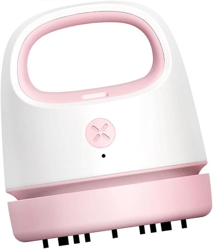 Tafelstofzuiger - Mini Stofzuiger - Bureau Schoonmaken - USB Oplaadbaar - 9.9 x 8.6 cm - Roze