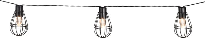 Luca Lighting Feestverlichting met Solar LED Verlichting - L315 cm - Zwart