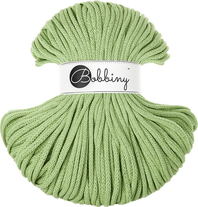 Bobbiny Premium braided cord 5 mm - Unicolor matcha