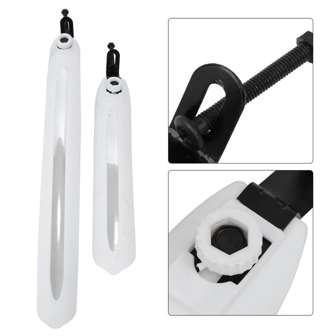 1 Paar Voor Achter Mountain Racefiets Fiets Spatbord Modderscherm Modderbeschermer Set (Wit) wit
