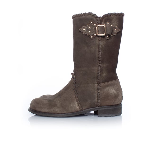 Jimmy Choo suède bikerlaarzen