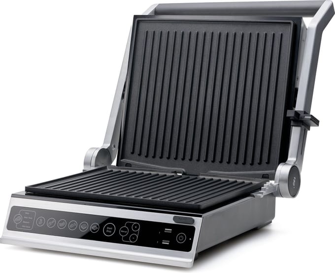 Solis Contactgrill Pro - Grill Apparaat met Verwisselbare Platen - 5 Grillprogramma's - Tosti Apparaat - Panini Grill - RVS
