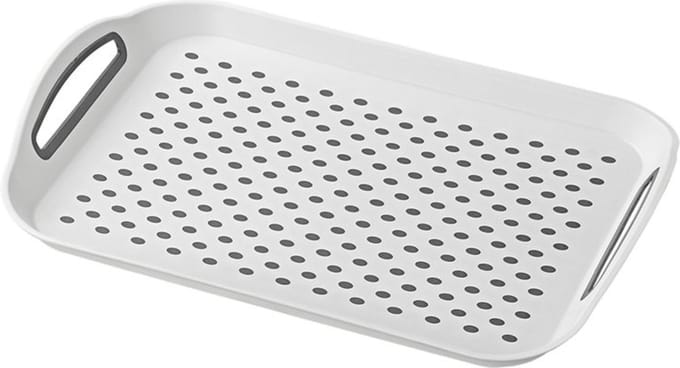 ProPlus Handig dienblad - anti-slip - kunststof - 39,5 x 28,5 cm - wit