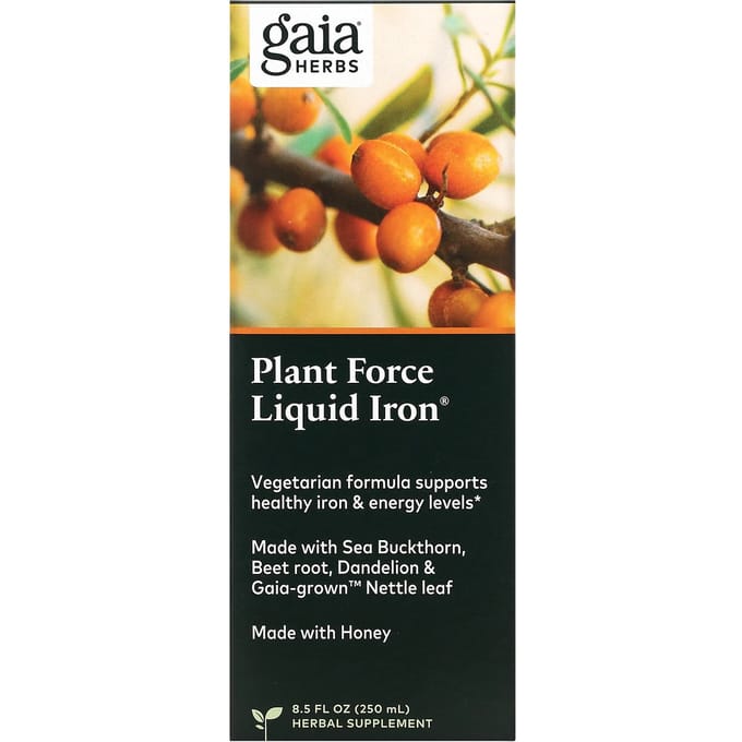 Gaia Herbs, Plant Force Vloeibaar IJzer, 250ml(8.5fl oz)
