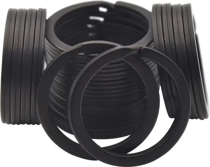 Majo Sleutelring zwart - ring voor sleutelhangers