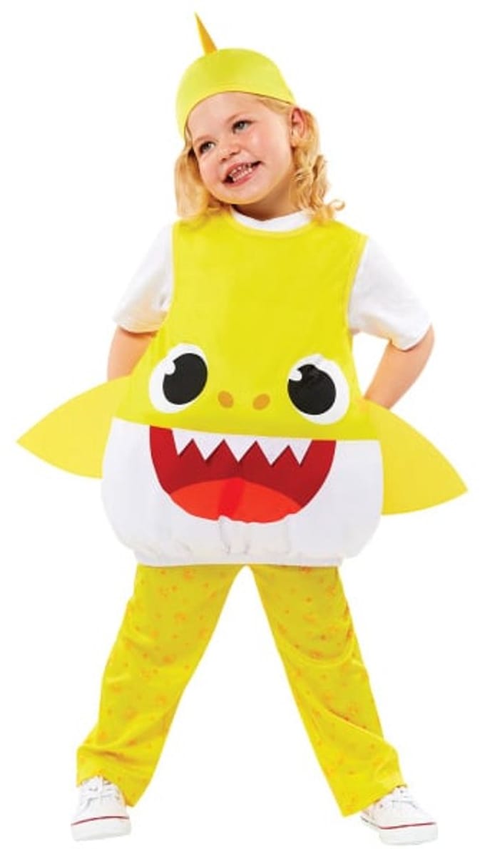 Baby Shark Kostuum Peuter Geel - 1-2 Jaar
