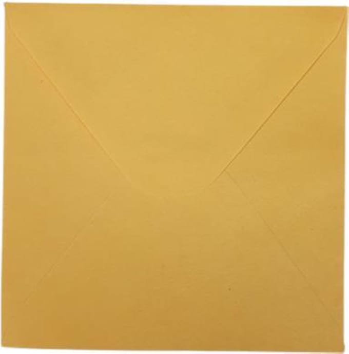 Enveloppen - Donker Geel - 14 x 14 cm - 15 stuks - Vierkant