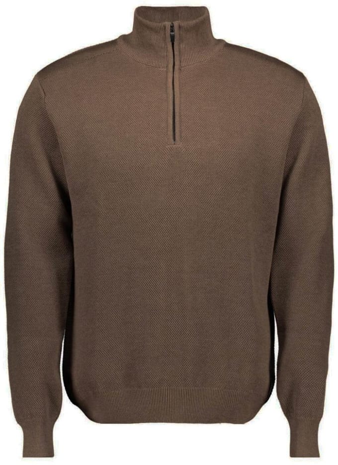 Ballin Trui Half Zip Knit 5201 Coffee Mannen Maat - S