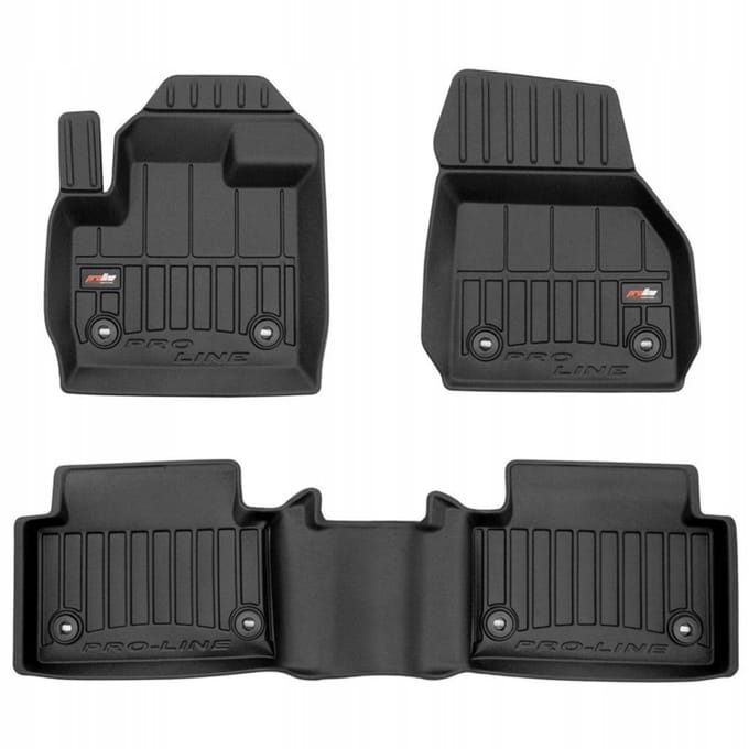 Frogum 3D Pro-Line - Automatmatten - Geschikt voor Jaguar E-Pace X540 vanaf 2016 - TPE Rubber - 3-delig - Hoge rand 6cm