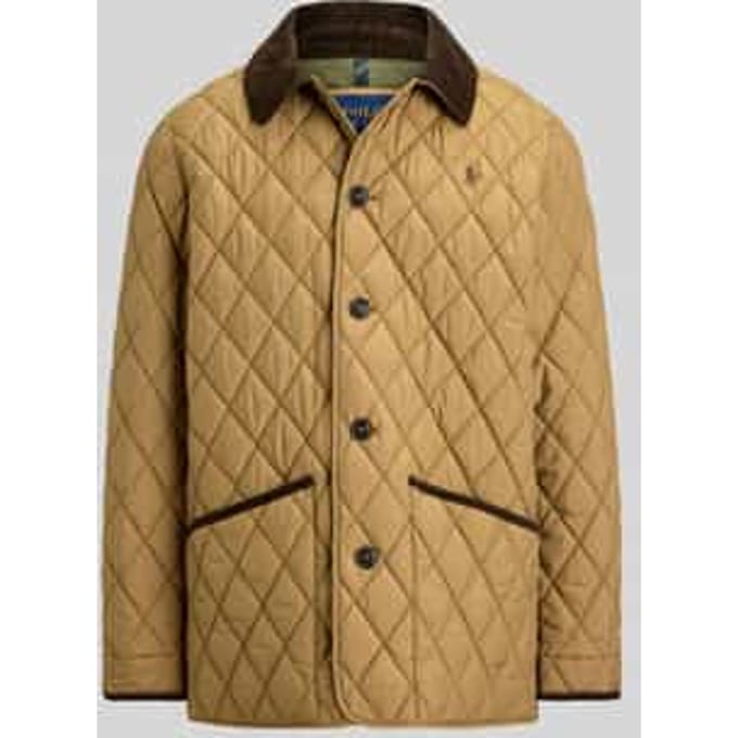 Regular fit gewatteerd jack met corduroy platte kraag