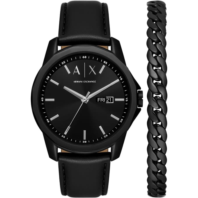 Armani Exchange Banks Heren Horloge Zwart AX7147SET