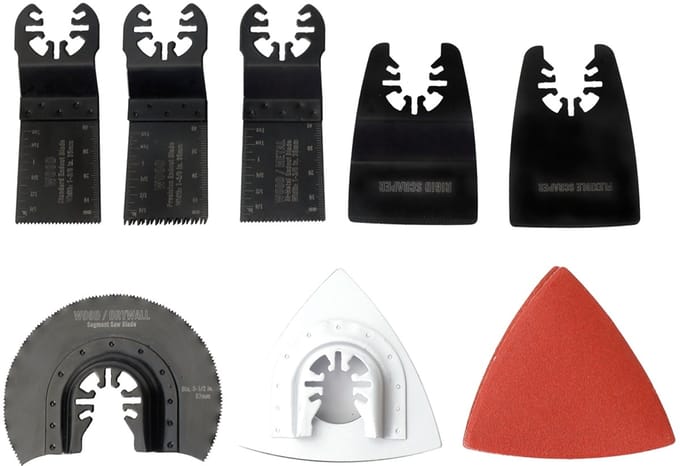WORKPRO WP404200 Multitool Zaagbladenset – 17-delig – Universeel – Voor zagen, schuren en schrapen – Professioneel