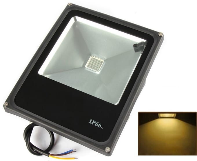 LED Bouwlamp / Schijnwerper - Geel - 30 Watt - Plat Model