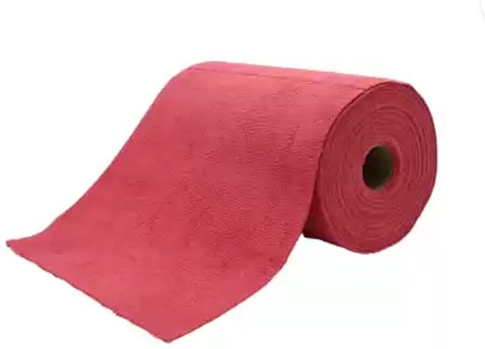 Poetsdoek op rol 75stuks Rood