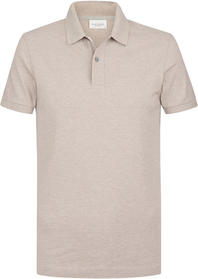 Profuomo Piqué Poloshirt Beige - Maat XL - Heren