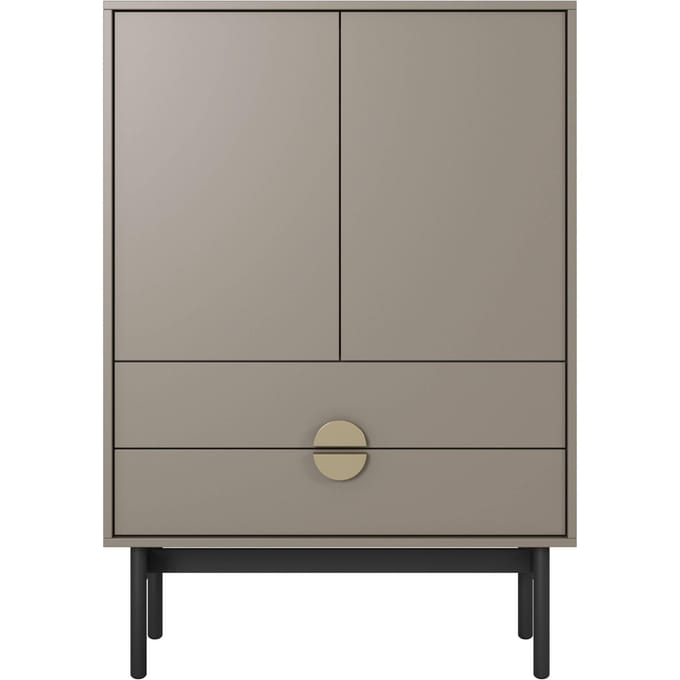 Selsey Stoon - Hoge kast - 85 cm - Beige/Cappuccino