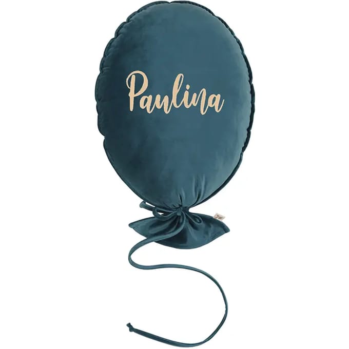 Gepersonaliseerd deluxe crystal teal ballon kussen Malomi Kids