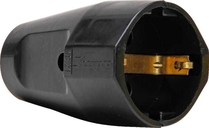 Kopp Zwarte Contraststekker RA Duurzaam Plastic - 1821.0505.4 [10 stuks]