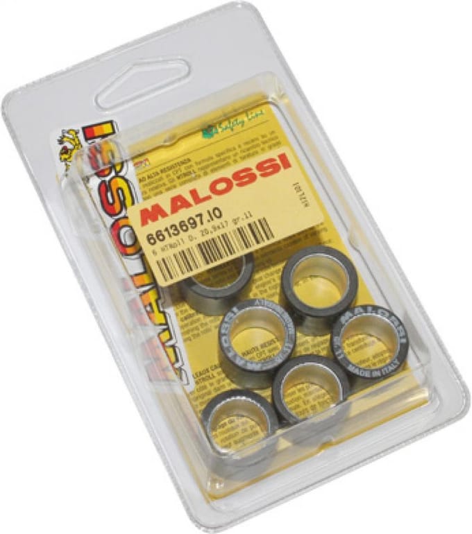 malossi variator roller voor peugeot 125 satelis compressor scooter 2006 tot 2017 20.9x17 11grs / 6613697.i0 nieuw