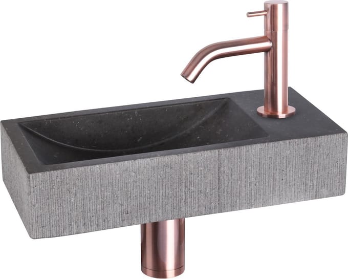 Differnz Fonteinset Mix&match Set Ribble Gebogen Rood Koper
