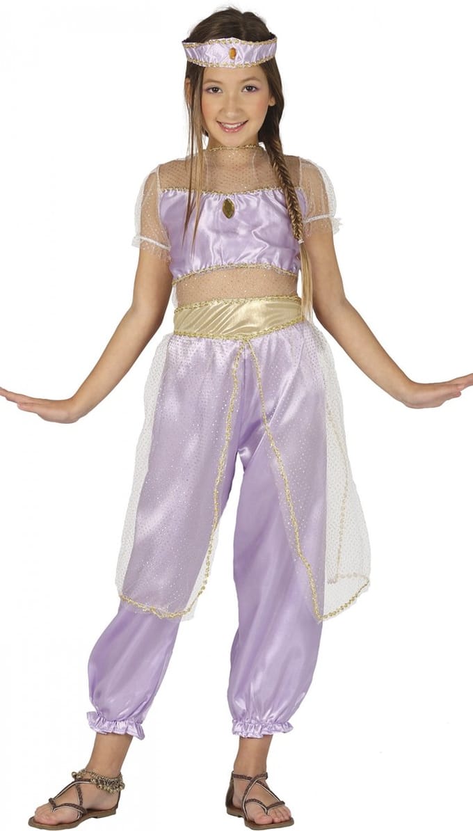 Paars Arabische prinses kostuum 140/152