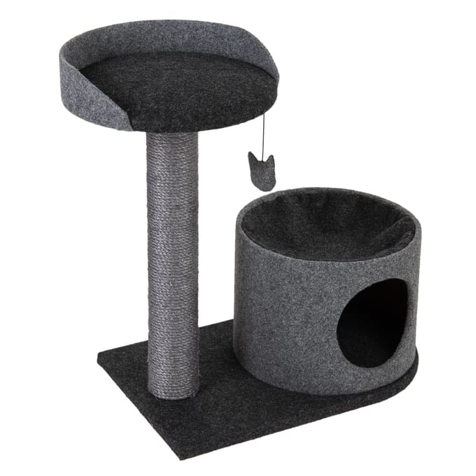 Krabpaal Piccolo Grijs/Zwart  L55 x B35 x H65