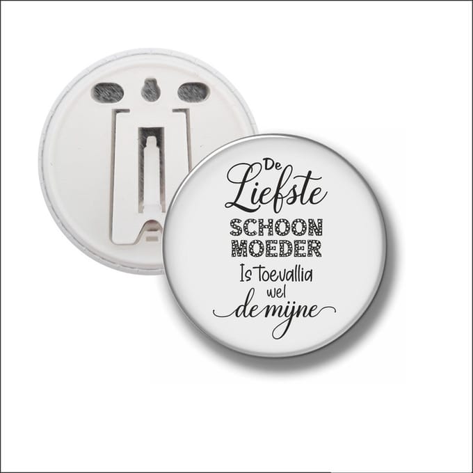 Button Met Clip 58 MM - De Liefste Schoonmoeder Is Toevallig Wel De Mijne