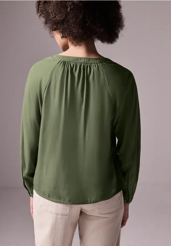 Raglan blouse in effen kleur