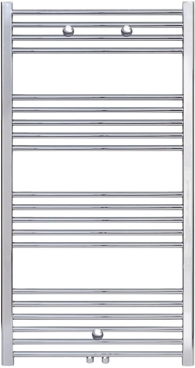 BELRAD Badkamer radiator 1200x600mm - Chroom - Middenaansluiting - 431W