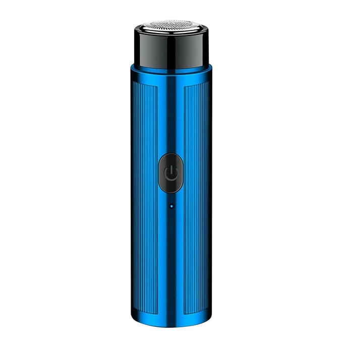 2W Mini Baard S-Haver Elektrische R-azor Afneembaar Wasbaar Hoofdontwerp USB-aangedreven Bediend blauw