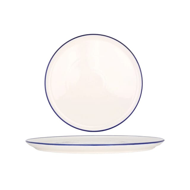 Rinart Pizzabord - Blue Edge - Porselein - 32 cm - set van 2