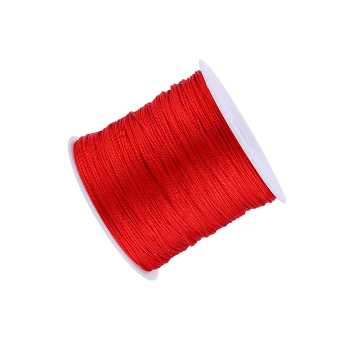 100M X 0.8mm Nylon Chinees Knoopkoord Rattail Macrame Shamballa Draad String Rood pink