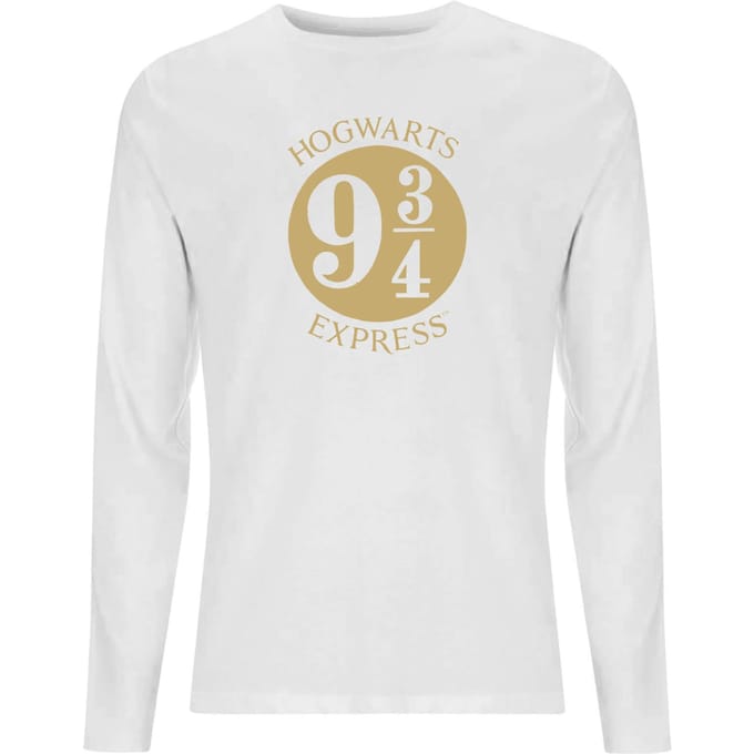 Harry Potter Platform Men's Long Sleeve T-Shirt - White - M