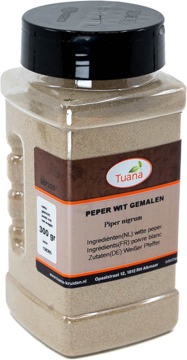 Tuana Kruiden - Peper Wit Gemalen - Strooibus 160 Gram - MP-P-0013