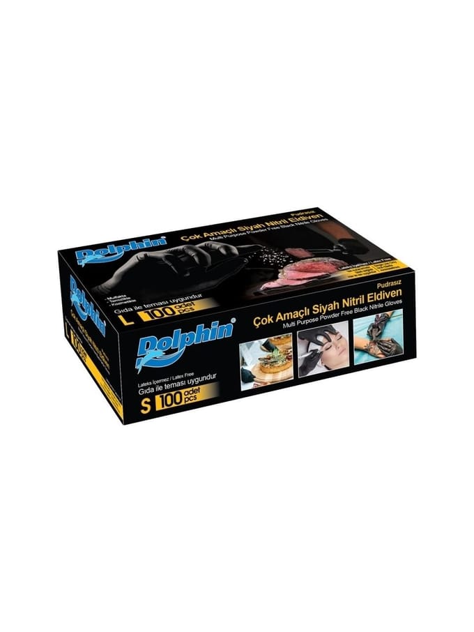 Gants multi-usages en nitrile noir, taille S, paquet de 100, adaptés aux aliments et durables XL