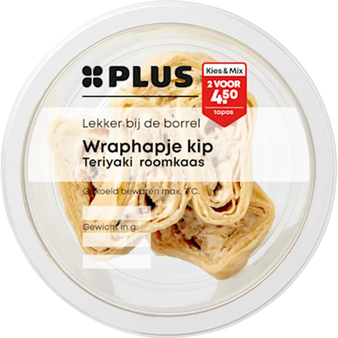 Wraphapje kip Teriyaki roomkaas