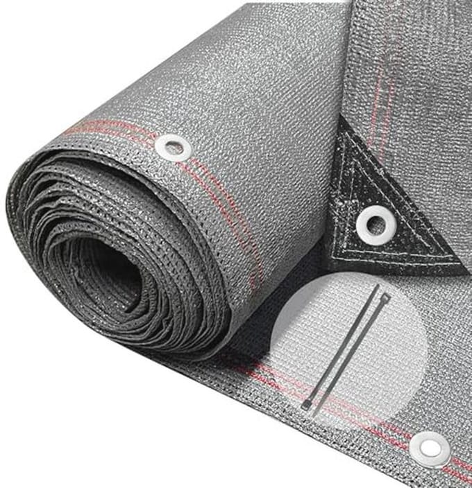 Inkijkbescherming voor tuin en balkon - Scheur- en winddicht, 230 g/m², 1 x 20 m, grijs