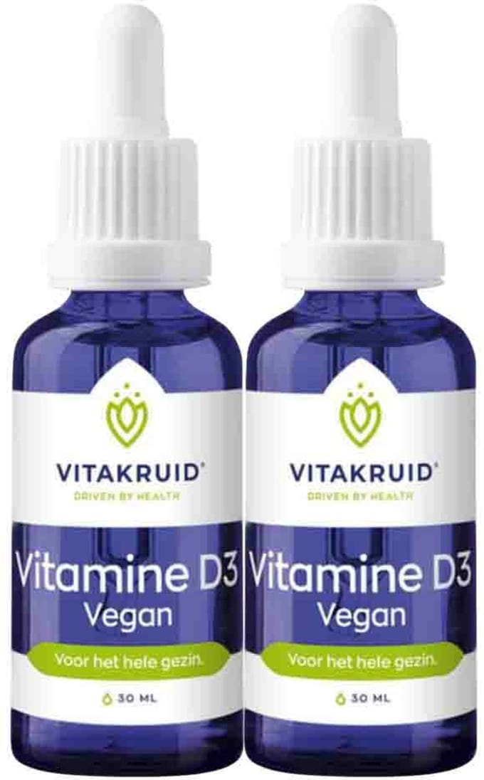 Vitakruid - Vitamine D3 druppels Vegan - 2 x 30 ml - Voordeelverpakking