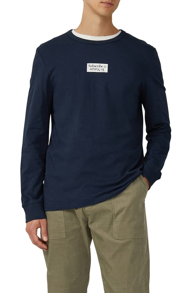 T-shirt met lange mouwen en ronde hals met print aan de voorkant s.Oliver