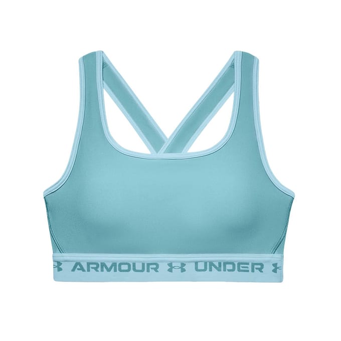 Under Armour Corssback Dames Blauw Mid Sportbeha
