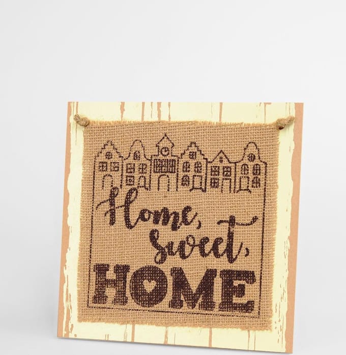Paper Dreams Bordje Home Sweet Home 20 Cm Hout Naturel
