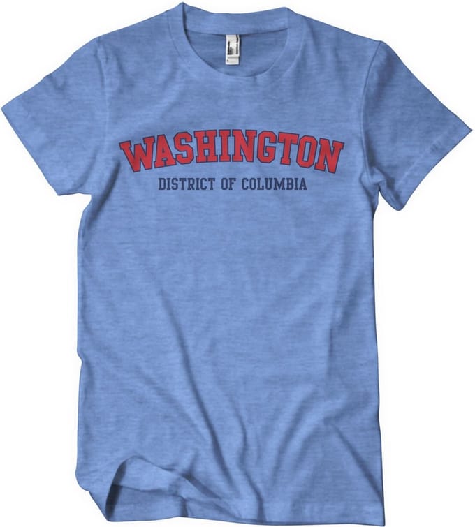 Washington District of Columbia T-shirt blauw gemêleerd