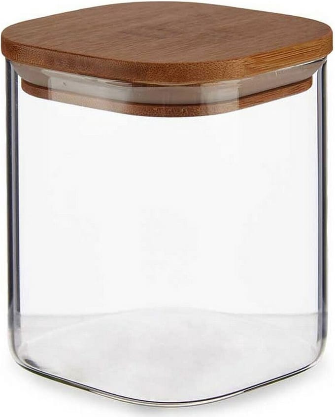 Blik Bruin Transparant Bamboe Borosilicaatglas (880 ml)